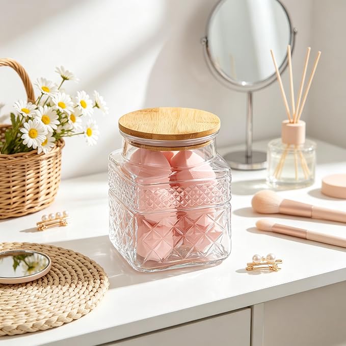 Prettidecor Glass Storage Jars, 38 FL OZ Airtight Canisters - Image 7