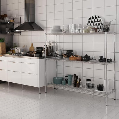 18" Deep x 60" Wide x 54" Height Wire Shelving Kit | 3-Tier | NSF Commercial - Image 5