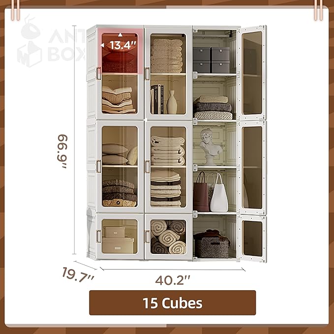 ANTBOX Portable Wardrobe Closet Storage Organizer - Image 6