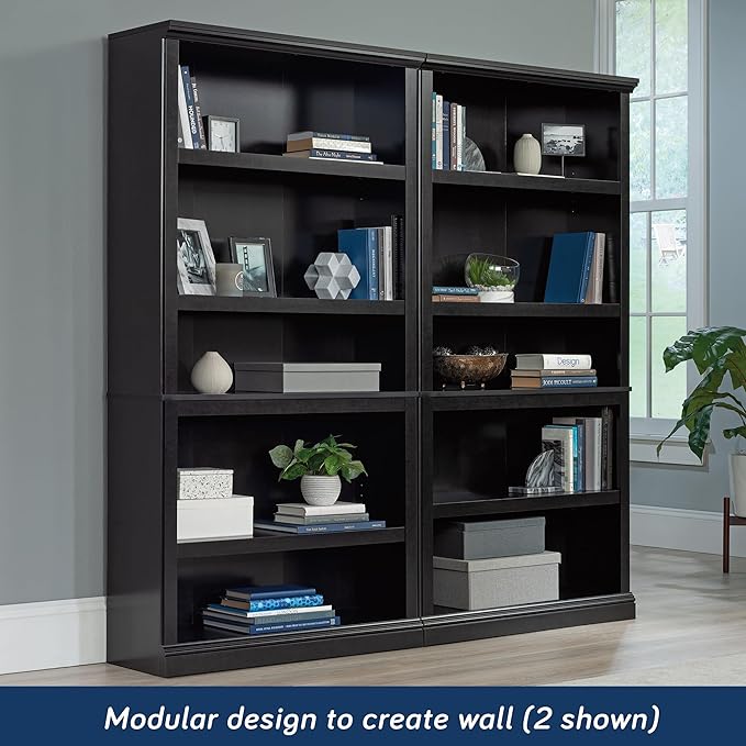 Sauder 5 Tier Book Shelf Wooden Bookcase Multipurpose Bookshelf - Image 5