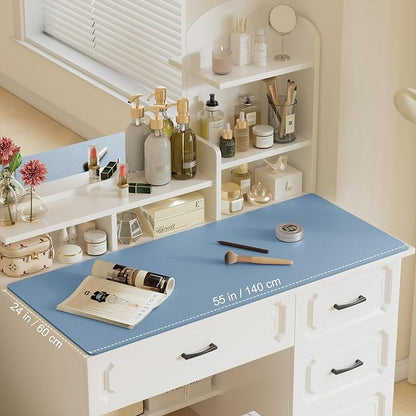 Aothia Leather Desk Pad Protector, Office Desk Mat, Large Mouse Pad, Laptop - Image 3
