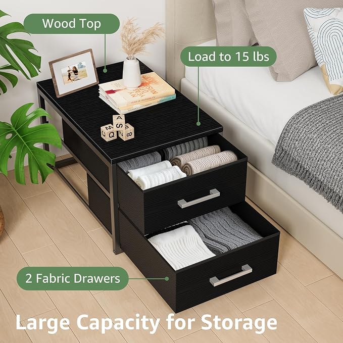 BOLUO Stackable Storage Drawers Narrow Closet Organizers and Storage Fabric - Image 6