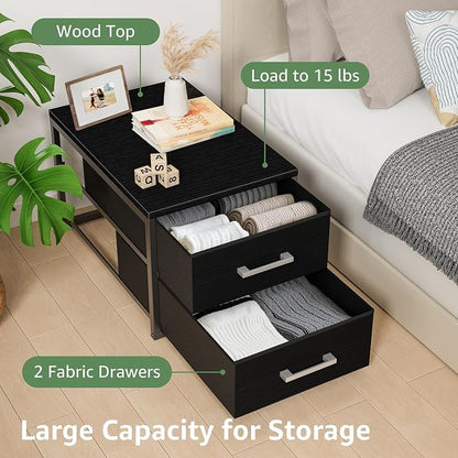 BOLUO Stackable Storage Drawers Narrow Closet Organizers and Storage Fabric - Image 6