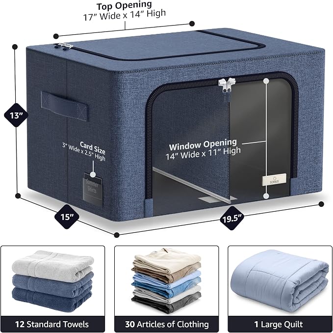 Sorbus Storage Bins with Divided Interior - Image 2