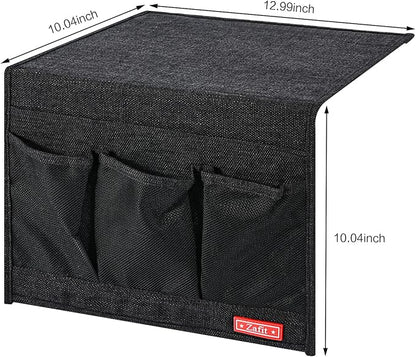 Zafit Linen 4 Pockets Bedside Caddy, Bedside Storage Organizer - Image 3