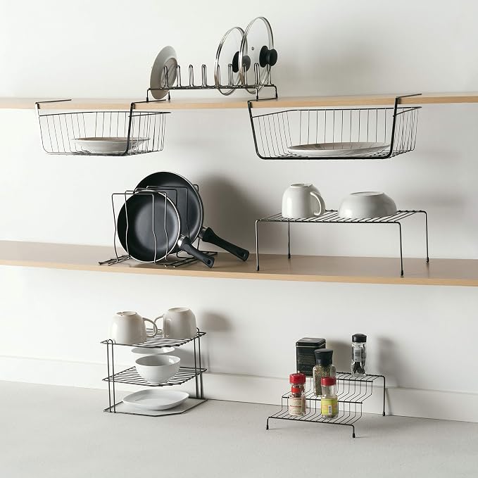 Under Shelf Steel Wire Basket Hanging Storage by Home Basics | Space Saver - Image 5