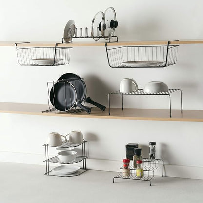 Under Shelf Steel Wire Basket Hanging Storage by Home Basics | Space Saver - Image 5