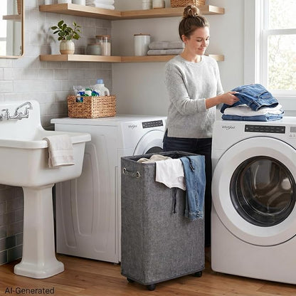 DOKEHOM 29-Inches Enlarged Slim Laundry Basket - Image 6