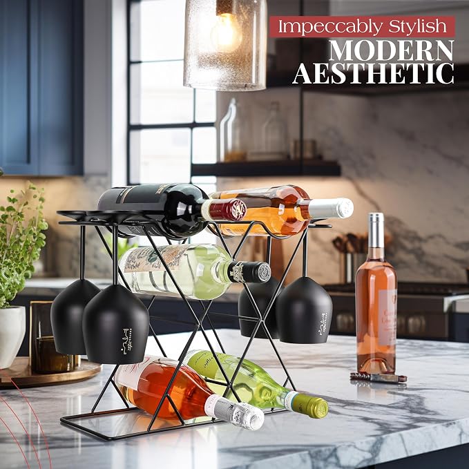 Gusto Nostro Small Wine Racks Countertop Storage - Image 2