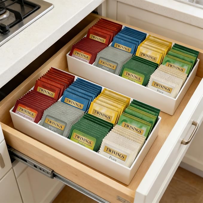 Tea Bag Organizer with 8 Slots, Tea Holder Organizer - Image 4
