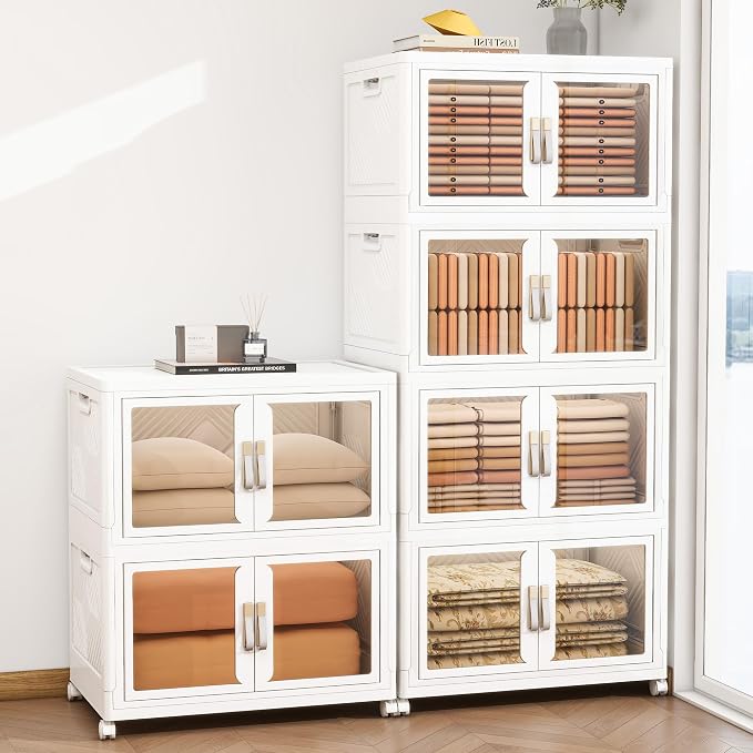 Large Clear Stackable Storage Bins by Unknown