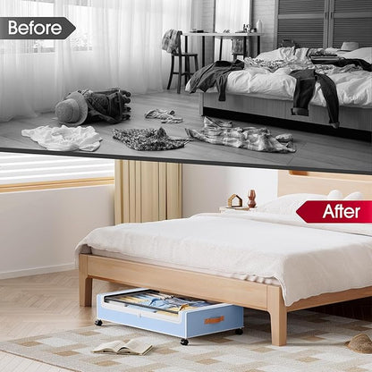 Yecaye Under Bed Storage with Wheels, 2 Pack Under Bed Storage Containers - Image 7