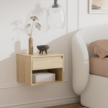 Floating Nightstand Set of 2, Wall Mounted Bedside Table - Image 6