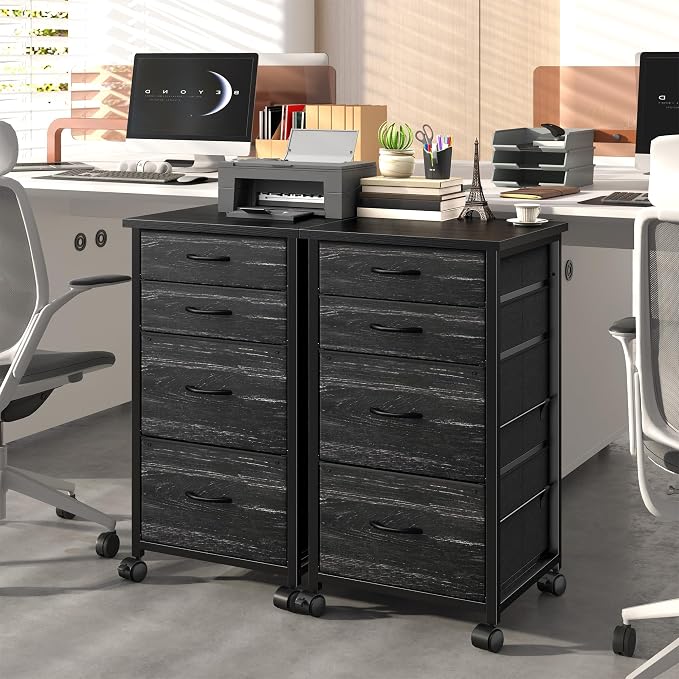 4 Drawers Mobile File Cabinet Vertical Filing Cabinet - Image 6