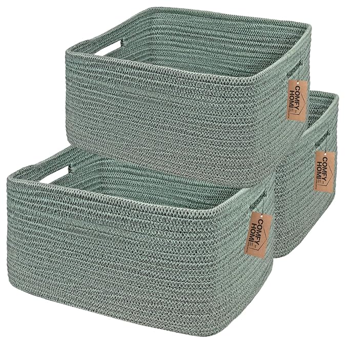 COMFY-HOMI 3 pcs Large Storage Baskets by COMFY-HOMI