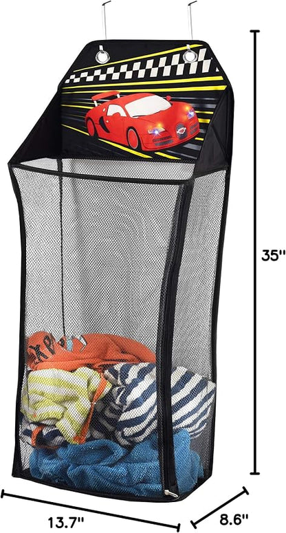 Store&Score Over The Door Hanging Kids Fun LED Race Car Light-Up Collapsible - Image 6