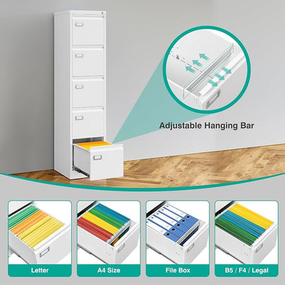 SISESOL 5 Drawer File Cabinet - Image 5
