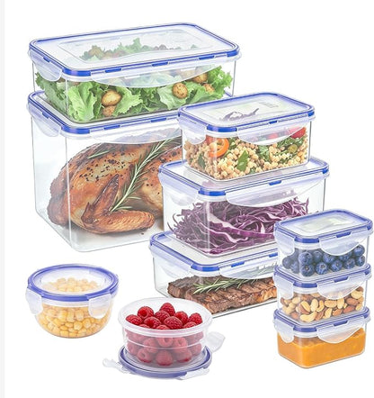 KIGI Food Storage Containers Set, Airtight Leak Proof Lids, Stackable BPA-Free by KIGI