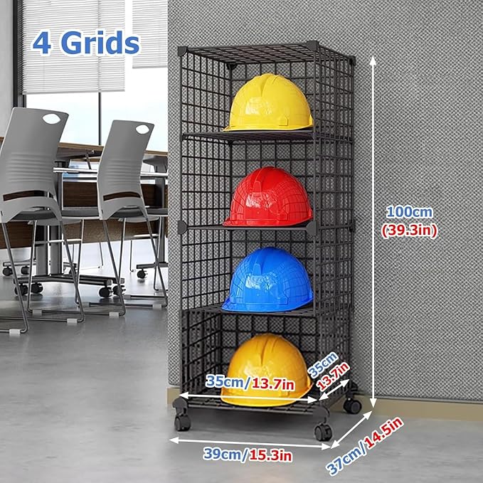 Stackable Safety Helmet Storage Boxes, Large Adjustable Hard Hat Placement - Image 2
