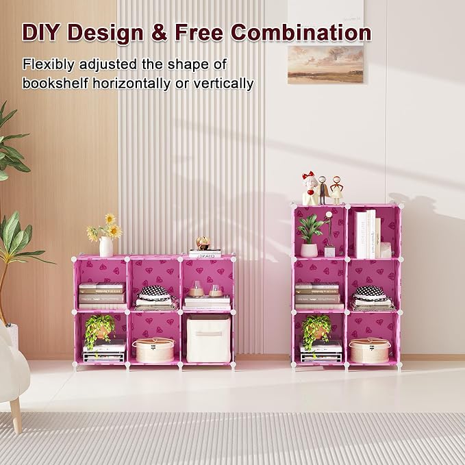 UNKU Cube Storage Organizer, 6 Cube Closet Organizer Storage Shelves, DIY - Image 5