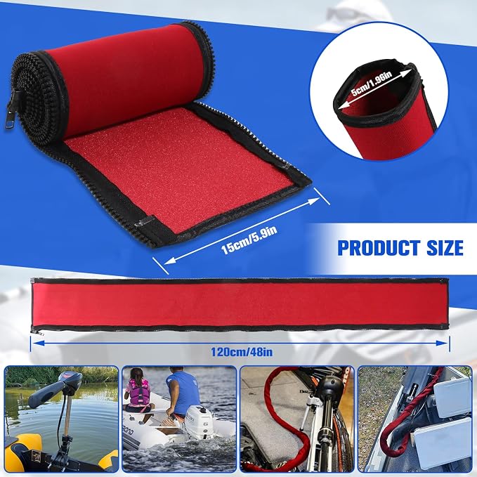 48inch Neoprene Trolling Motor Cable Sleeve 2'' Dia Cable Organizer | Protect & - Image 3