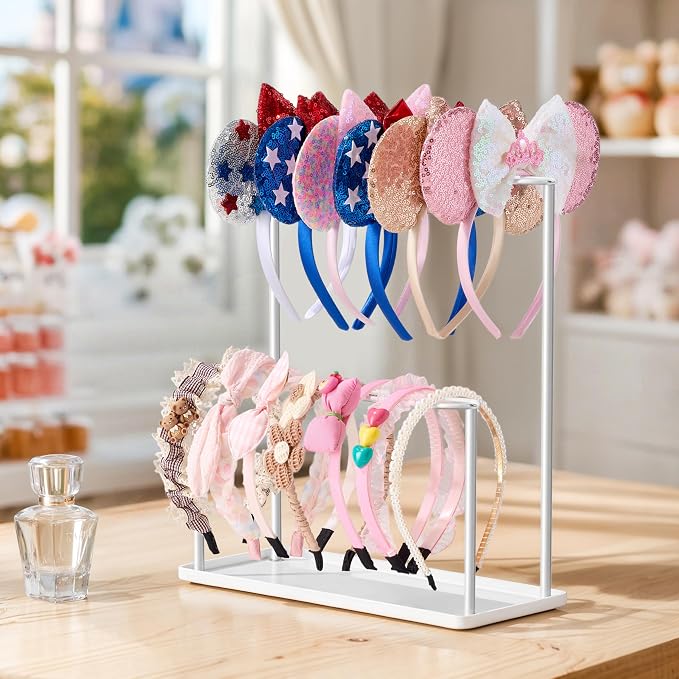 Headband Holder Organizer Metal 2-Tier - Image 8