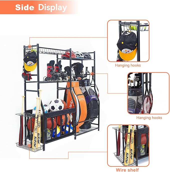 WALMANN Garage Sports Equipment Organizer, Golf Bag Stand - Image 5