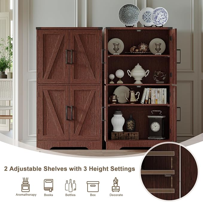 Treocho Farmhouse Bathroom Floor Cabinet - Image 5