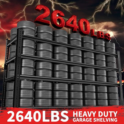 Storage Shelves, Garage Shelving Heavy Duty 2640LBS Capacity, 4 Tier Utility - Image 4