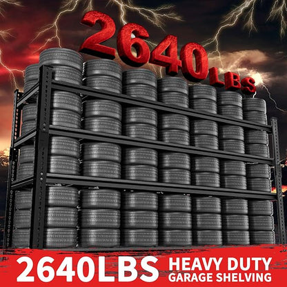 Storage Shelves 2PCS, Garage Shelving Heavy Duty 2640LBS Capacity, 4 Tier - Image 4