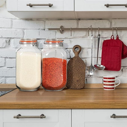 1 Gallon Square Glass Storage Jars - Image 5