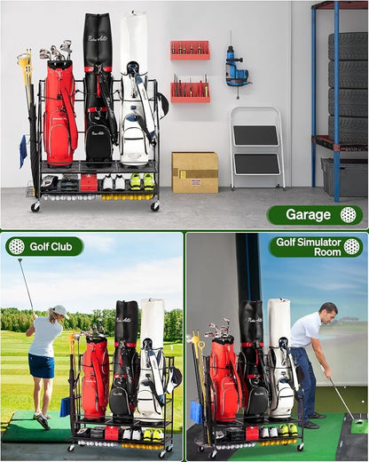 Golf Bag Storage Garage Organizer- Golf Bag Stand Fit - Image 6
