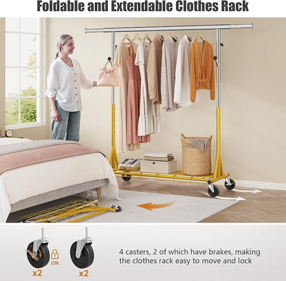 Rolling Clothes Rack Load 530lbs, Heavy Duty Garment Rack - Image 5