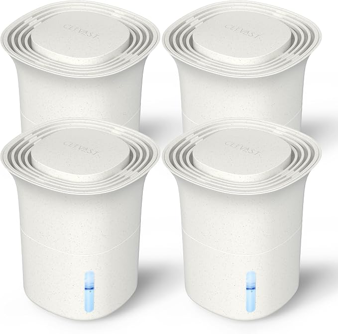 CLEVAST Refillable Moisture Absorber Bucket, 12.5 oz, 4 Pack, Refills Cups by CLEVAST