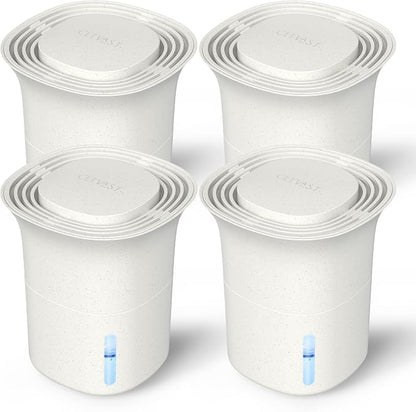 CLEVAST Refillable Moisture Absorber Bucket, 12.5 oz, 4 Pack, Refills Cups by CLEVAST