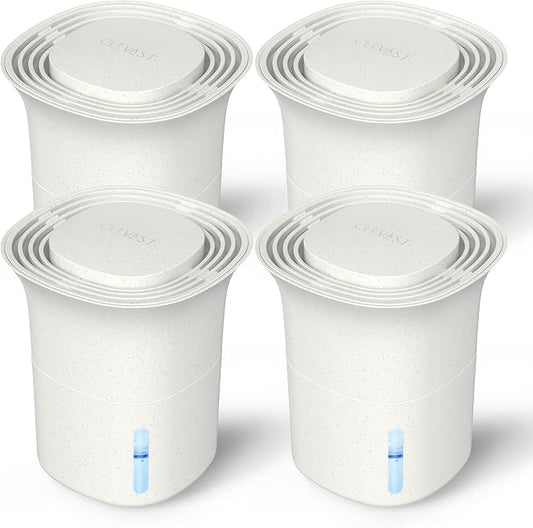 CLEVAST Refillable Moisture Absorber Bucket, 12.5 oz, 4 Pack, Refills Cups by CLEVAST