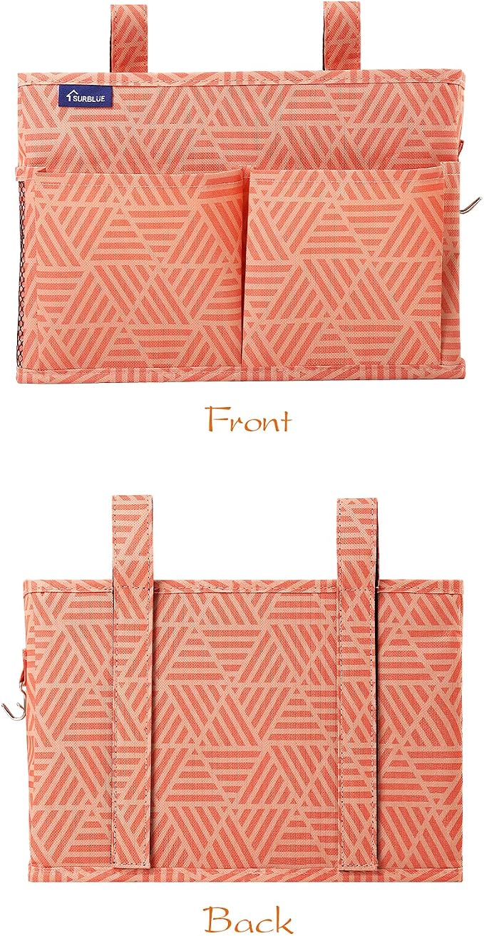 Surblue Bedside Caddy Hanging Bed Organizer Storage Bag Pocket - Image 2