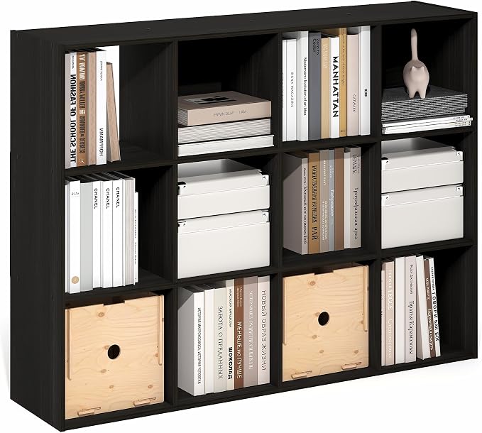 Furinno PELLI Book Shelf, 12-Cube Bookshelf, Cube Storage Organizer Bookcase - Image 4