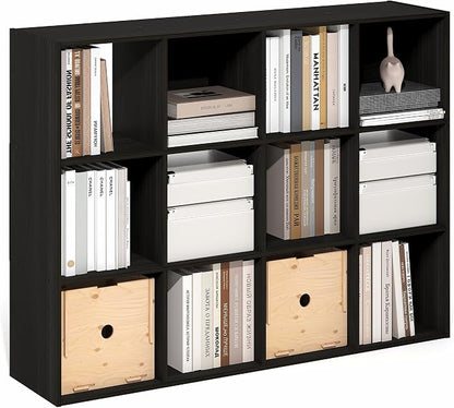 Furinno PELLI Book Shelf, 12-Cube Bookshelf, Cube Storage Organizer Bookcase - Image 4