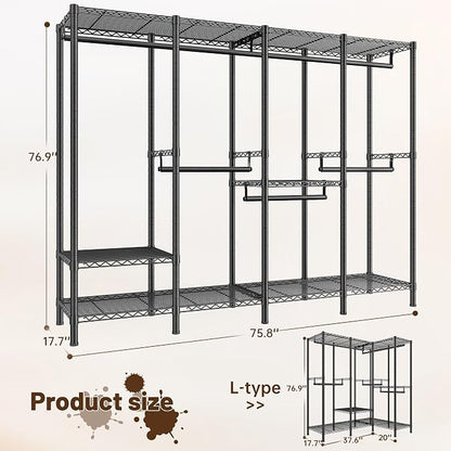 Raybee Clothes Rack Heavy Duty 1100 LBS Capacity Clothing Racks - Image 2