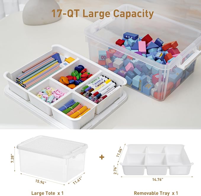 Citylife 17 QT Plastic Storage Box - Image 2
