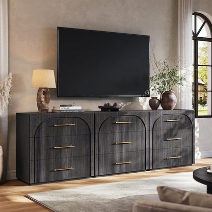 Buffet Cabinet with 3 Drawers, 31.5'' W Arched Storage Cabinet | Modular - Image 3