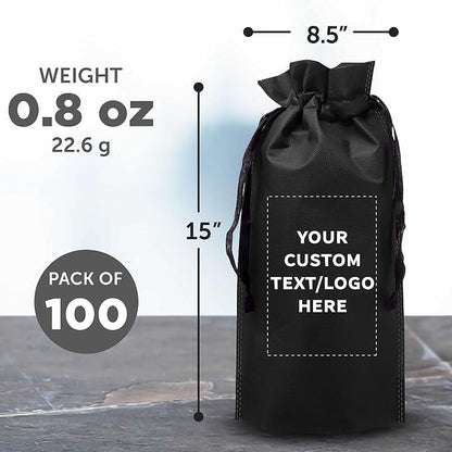 DISCOUNT PROMOS Non-Woven Vineyard Two Bottle Wine Bags - Image 5