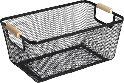 AJIODA Metal Mesh Steel Basket, Large Wire Storage Organizer Basket by AJIODA