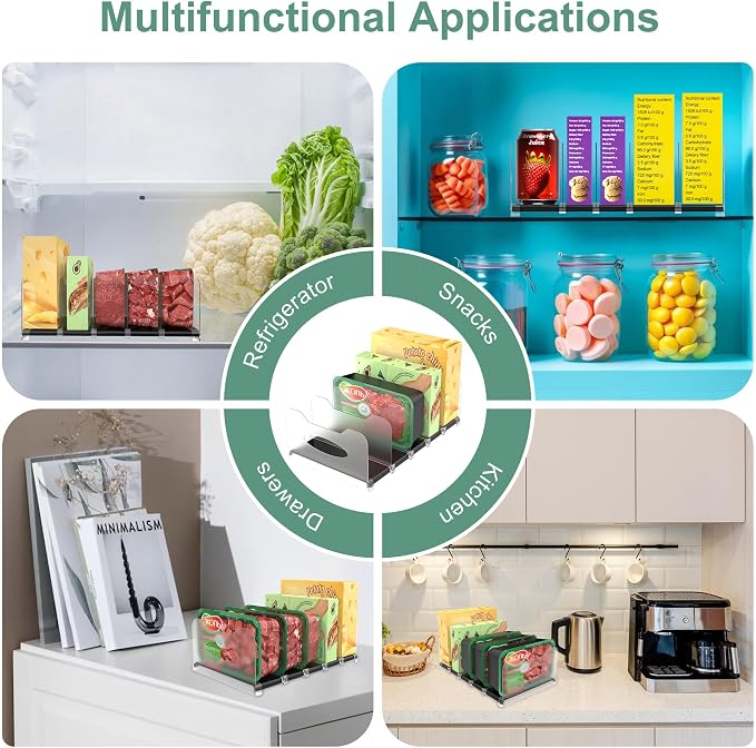 SURETIVIAN Freezer Organizer 12” Visible Fridge Organizer Rack - Image 7