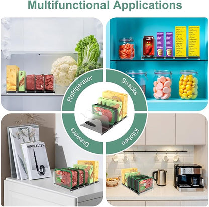 SURETIVIAN Freezer Organizer 12” Visible Fridge Organizer Rack - Image 7