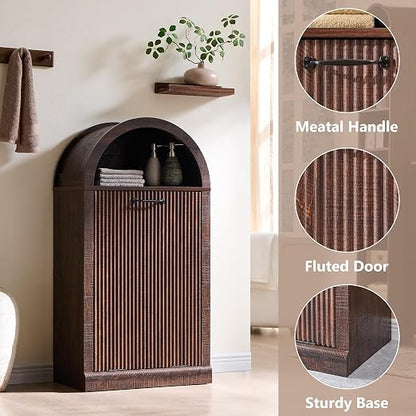 Arch Tilt-Out Trash Can Cabinet, Fluted Kitchen Trash Can 10 Gallon - Image 4