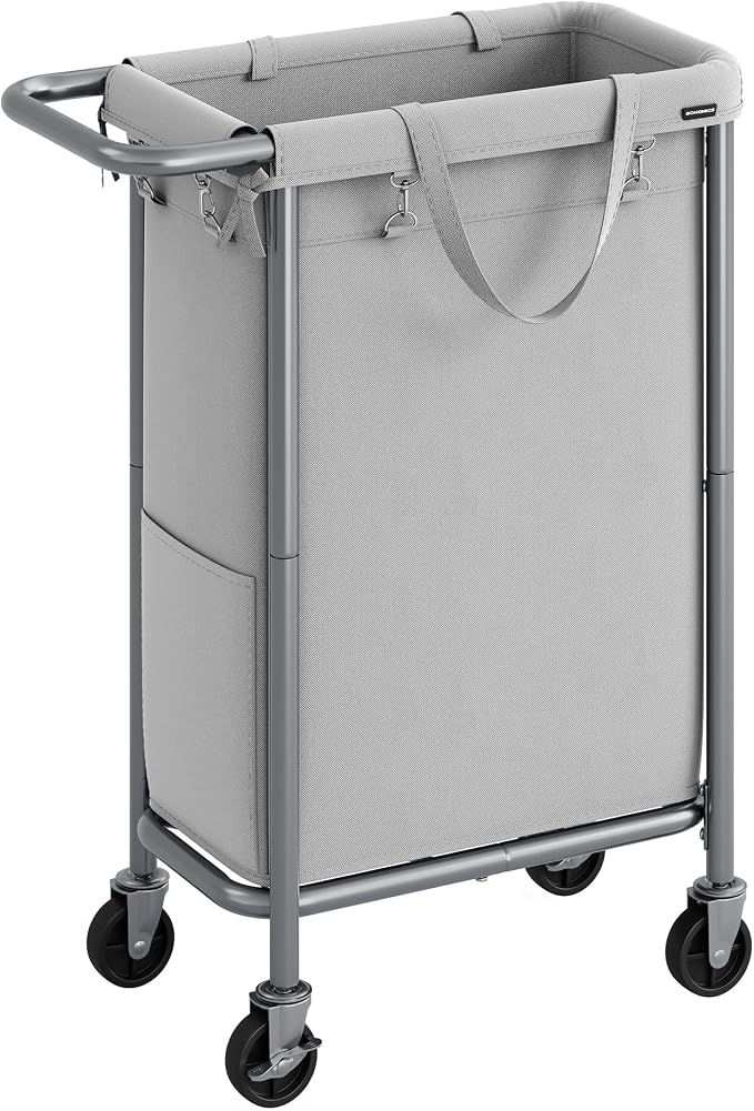 SONGMICS Laundry Basket with Wheels, Rolling Laundry Hamper, 23.8 Gallons by SONGMICSbySONGMICSHOME