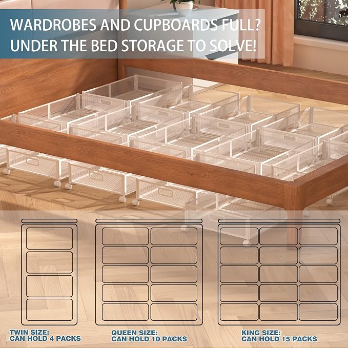 Under Bed Storage Containers, Under Bed Shoe Storage - Image 4