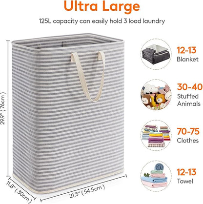 Lifewit 1 Pack Laundry Basket 125L Each, Collapsible Clothes Hamper - Image 4